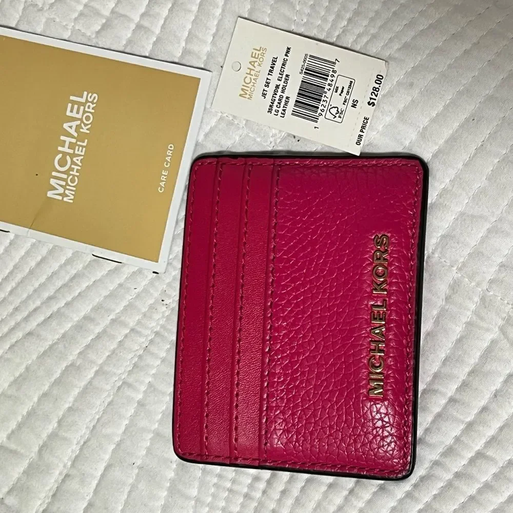 NWT Michael Kors Pink Card Holder
